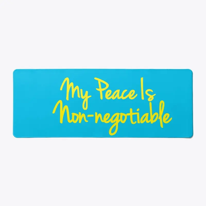 Work Peacefully Desk Mat